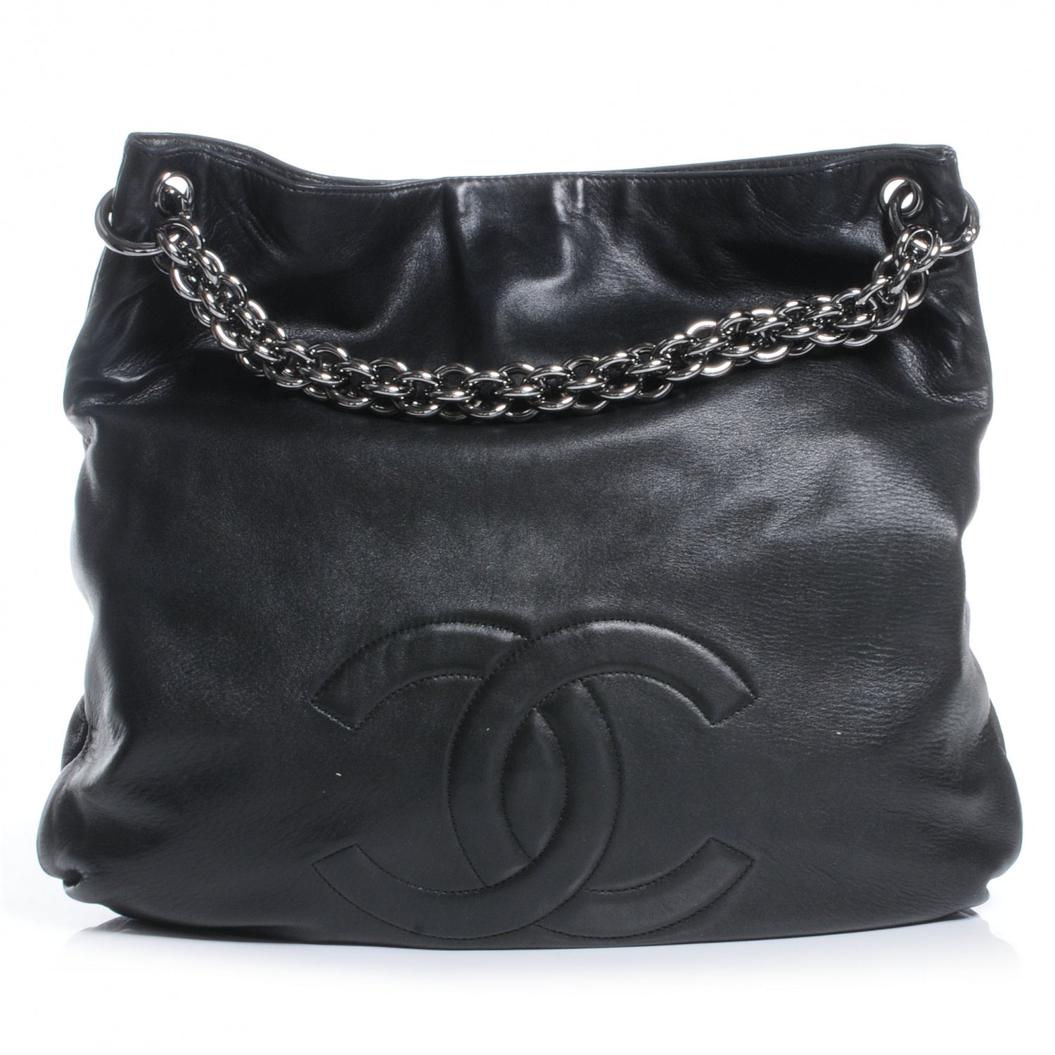 Chanel Lambskin Soft and Chain Large Hobo Black 1 of 7