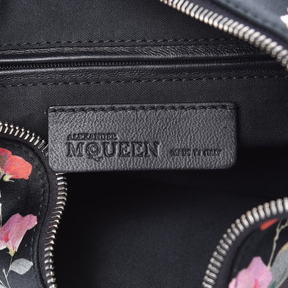 Alexander McQueen Silk Floral Print De Manta Clutch Black 6 of 7