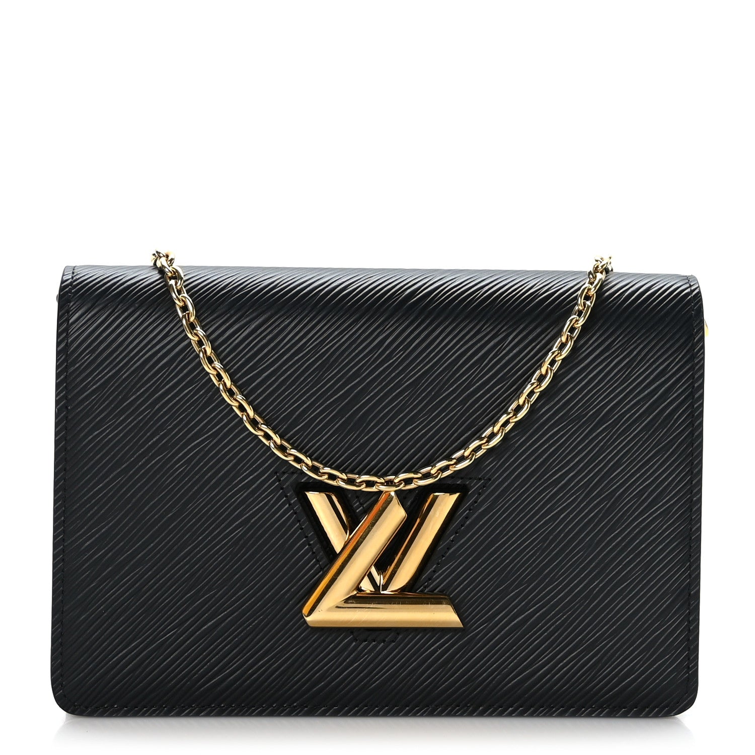 Louis Vuitton Epi Twist Belt Chain Wallet Black 1 of 8