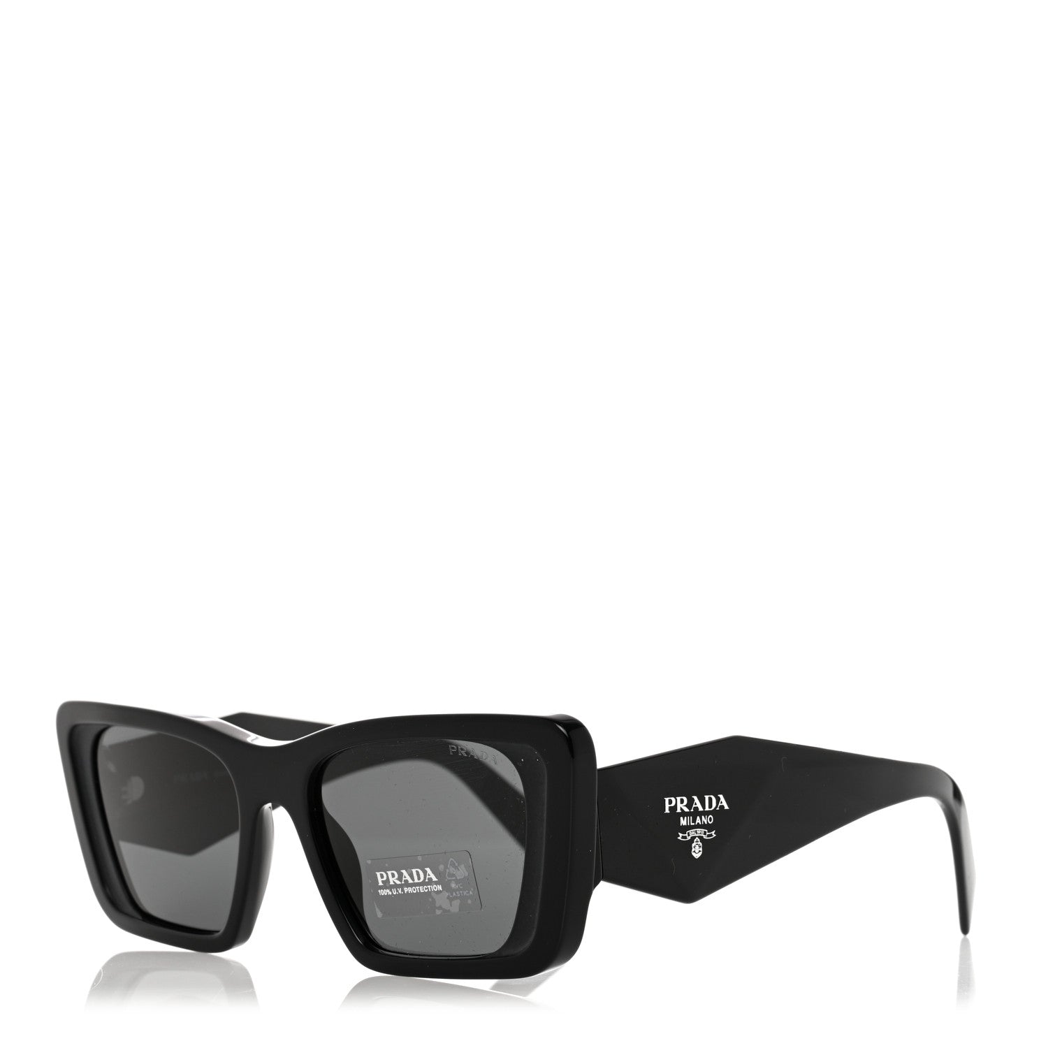 Prada Acetate Symbole Sunglasses SPR 08Y Black 1 of 8