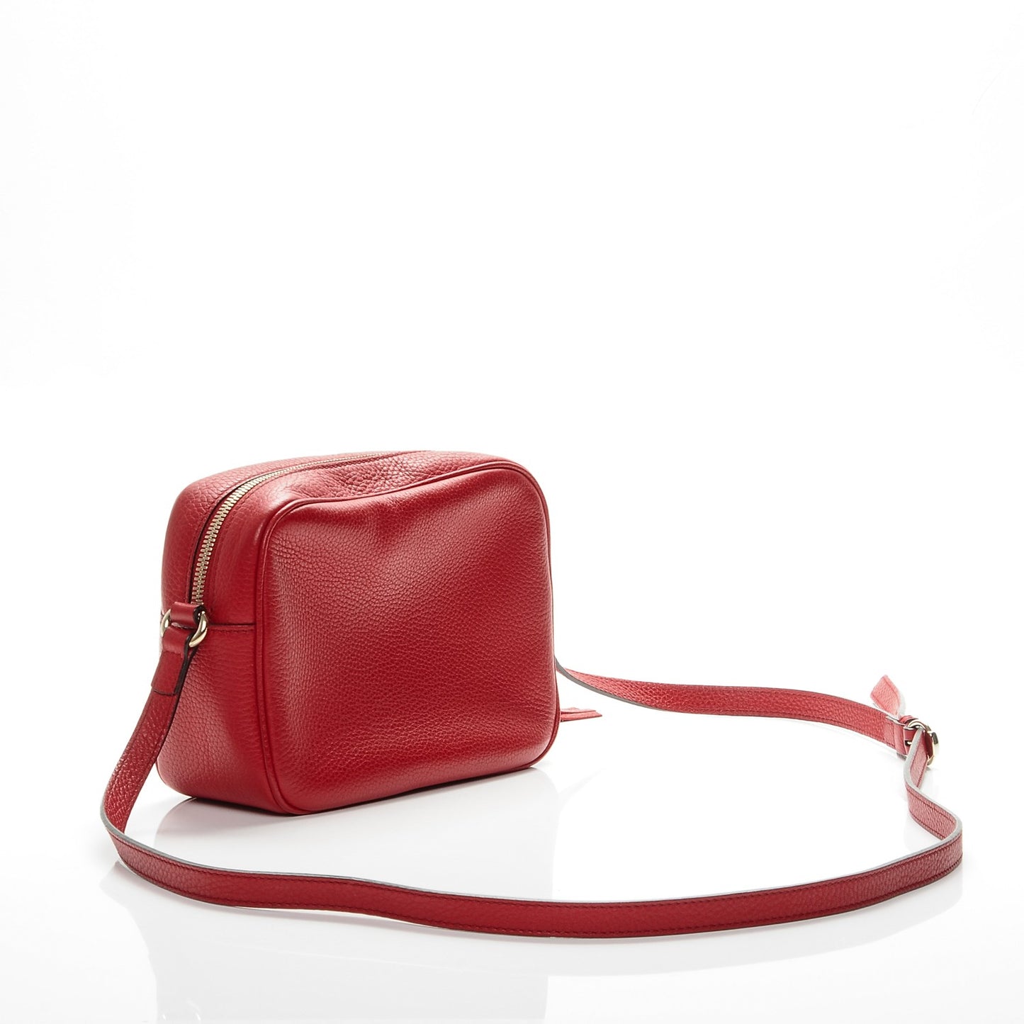 Pebbled Calfskin Small Soho Disco Bag Tabasco Red