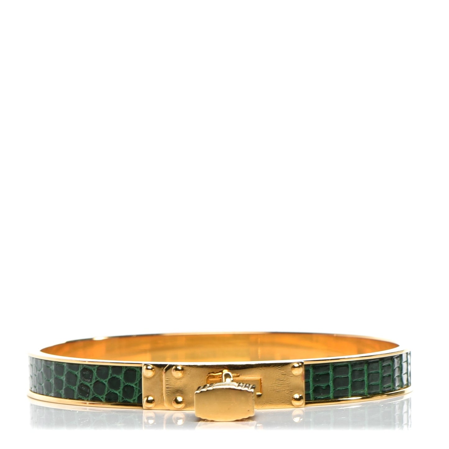 Lizard Kelly Lock Cadena Bracelet Vert Fonce