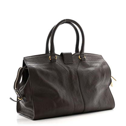 Saint Laurent Calfskin Medium Cabas ChYc Dark Brown 3 of 13