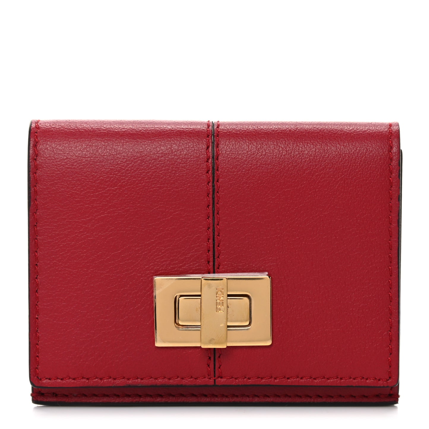 Vitello Grace Peekaboo Micro Tri-Fold Wallet Fragola