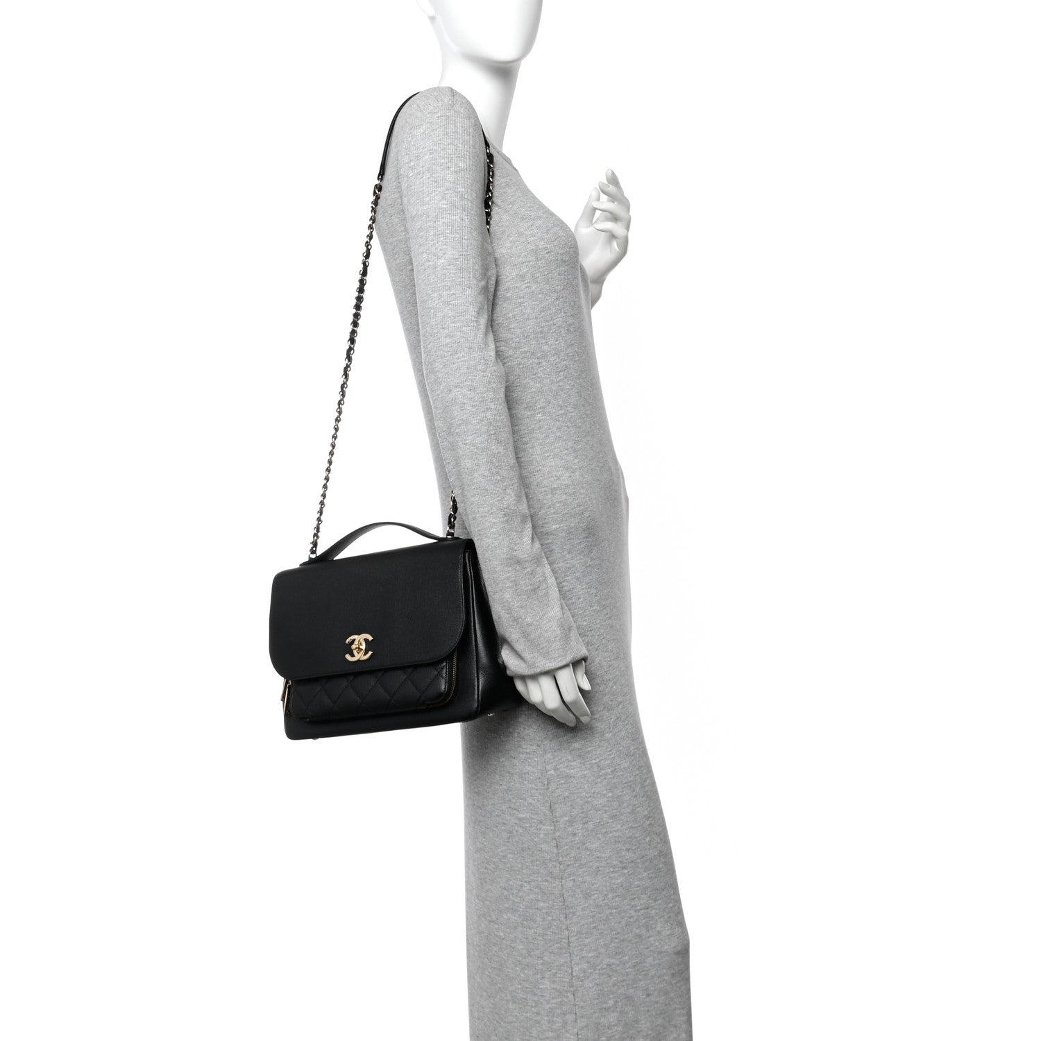 Chanel Caviar Quilted Large Business Affinity Flap Black 2 of 12