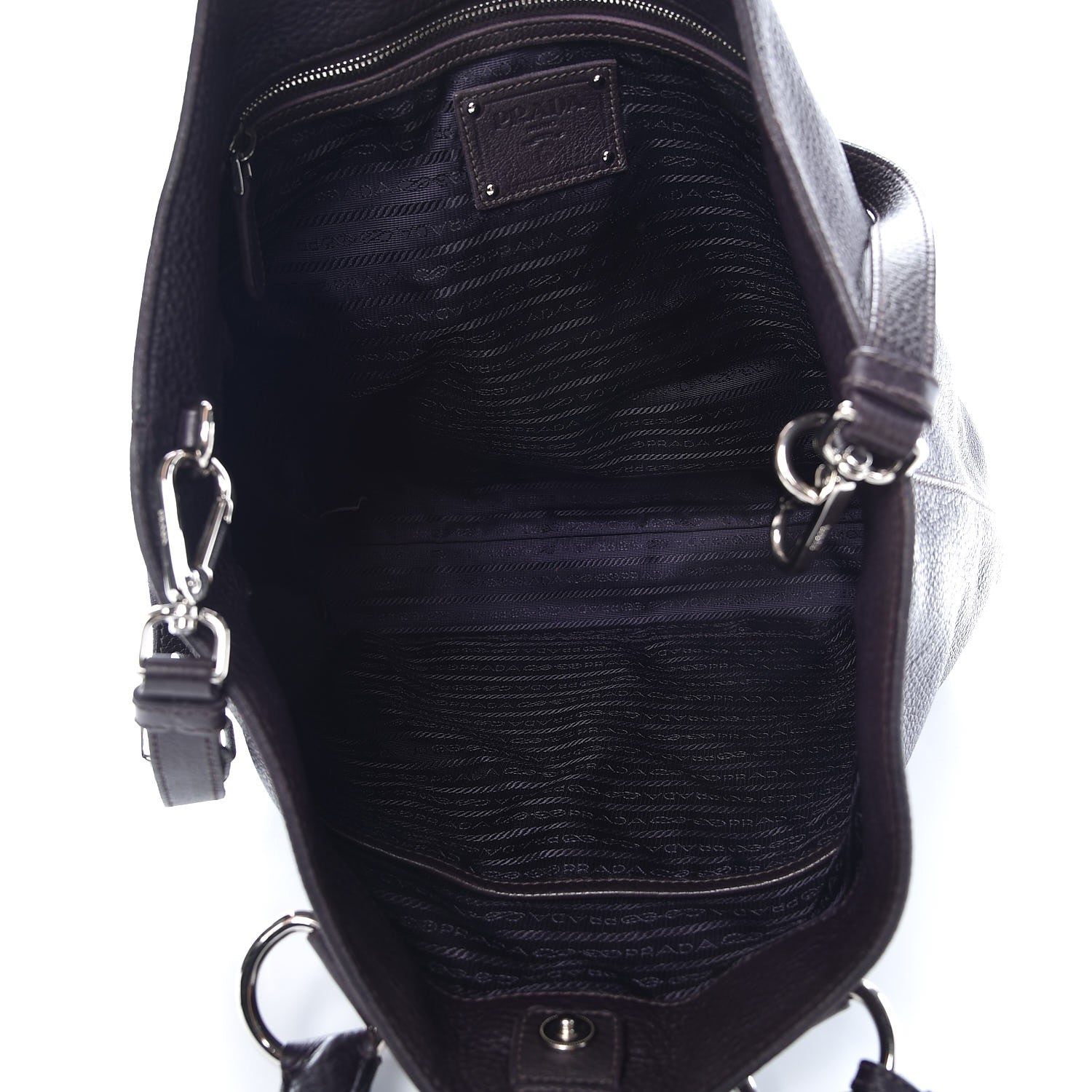 Prada Vitello Daino Tote Purple 6 of 11