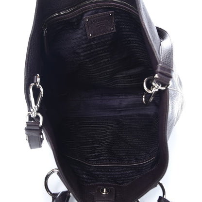 Prada Vitello Daino Tote Purple 6 of 11