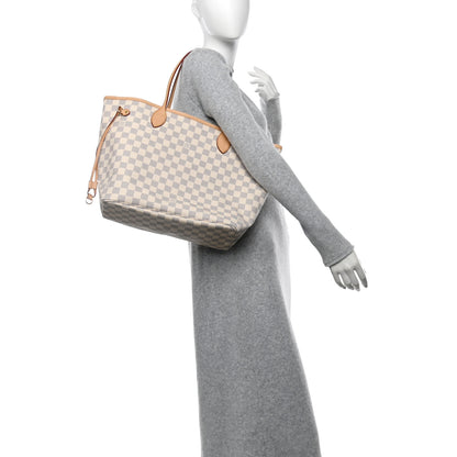 Louis Vuitton Damier Azur Neo Neverfull MM Rose Ballerine 3 of 10