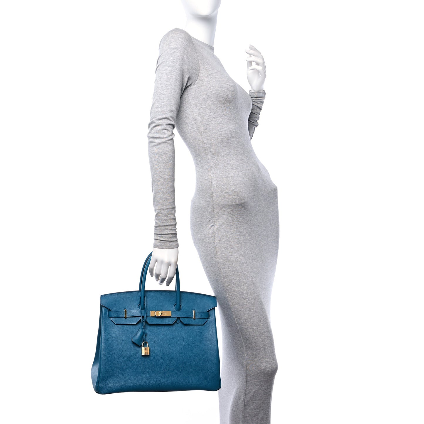 Epsom Birkin 35 Bleu Izmir