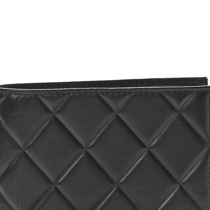 Chanel Calfskin Quilted Mens Small Pour Monsieur Wallet Black 8 of 9