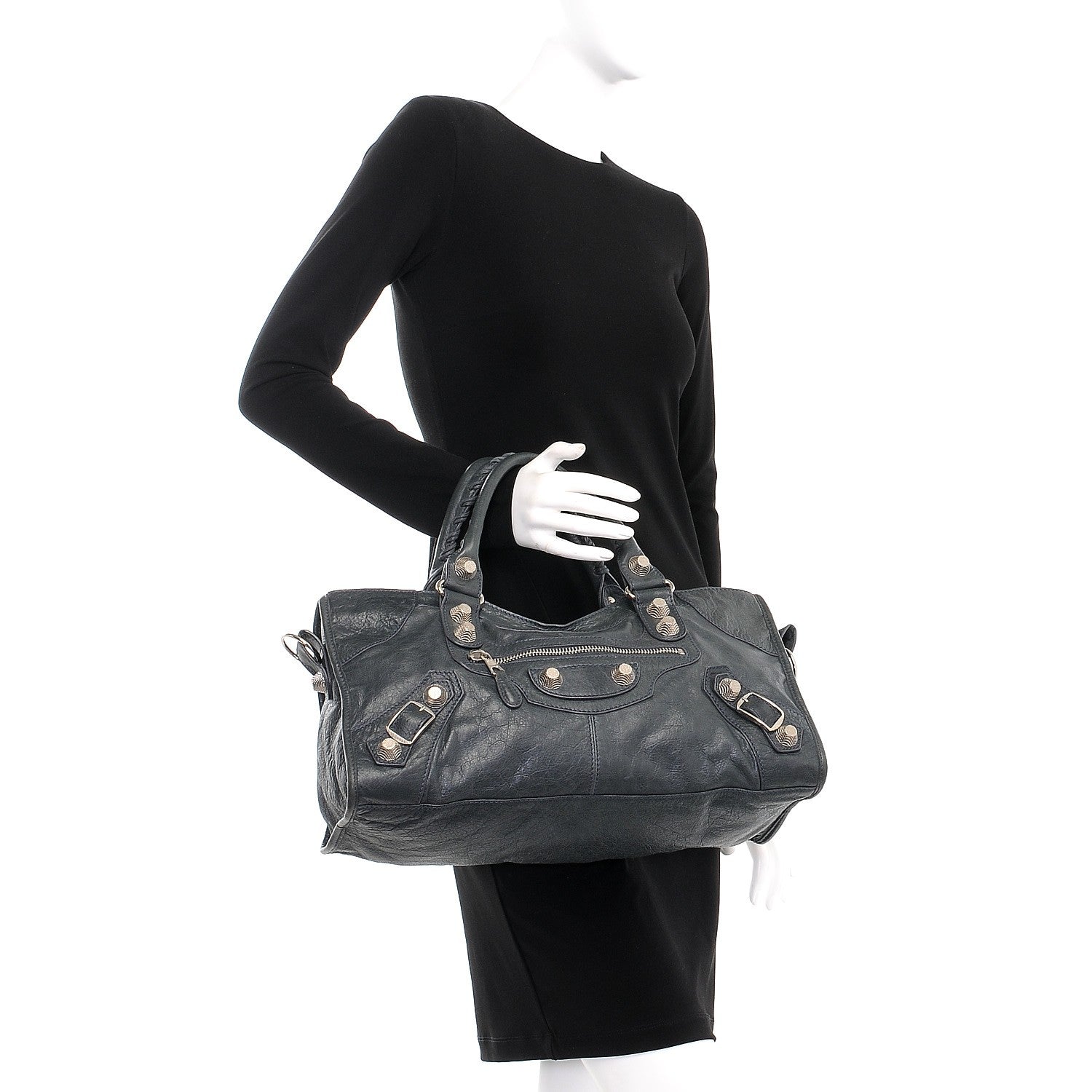 Balenciaga Agneau Giant 21 Silver Hardware Part Time Anthracite 3 of 9