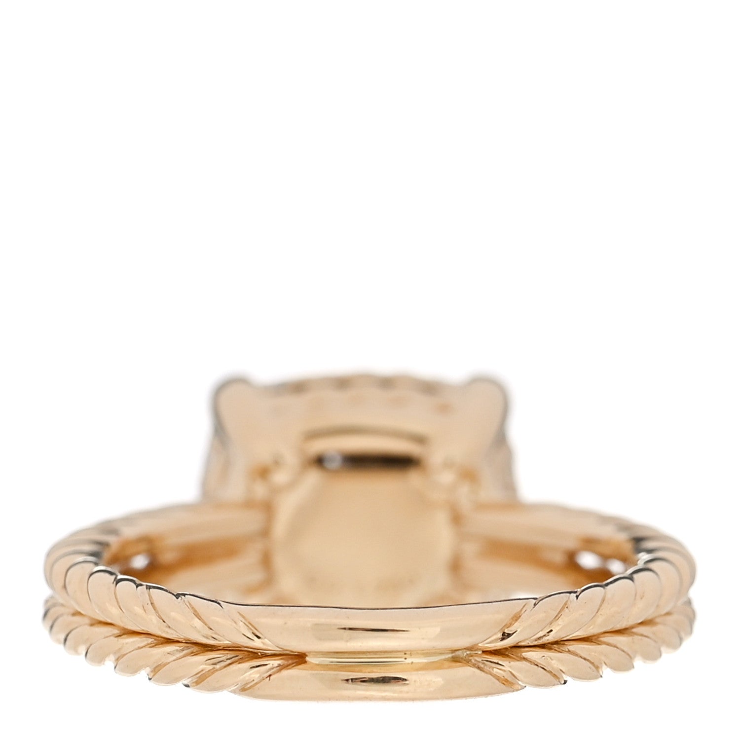 David Yurman 18K Yellow Gold Diamond 11mm Chatelaine Full Pave Ring 54 6.75 3 of 4
