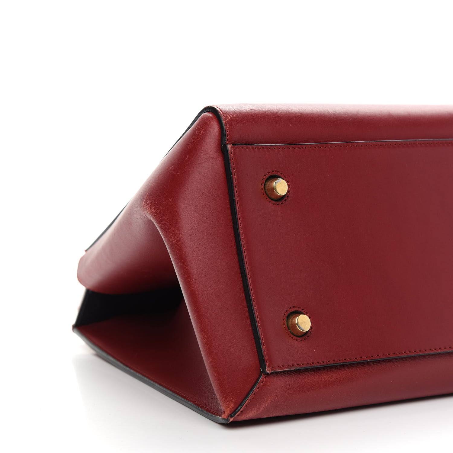 Celine Smooth Calfskin Large Edge Shoulder Bag Red 7 of 14