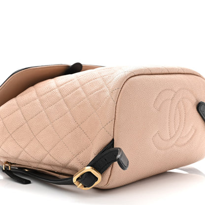 Chanel Caviar Quilted Filigree Backpack Beige Black 9 of 10