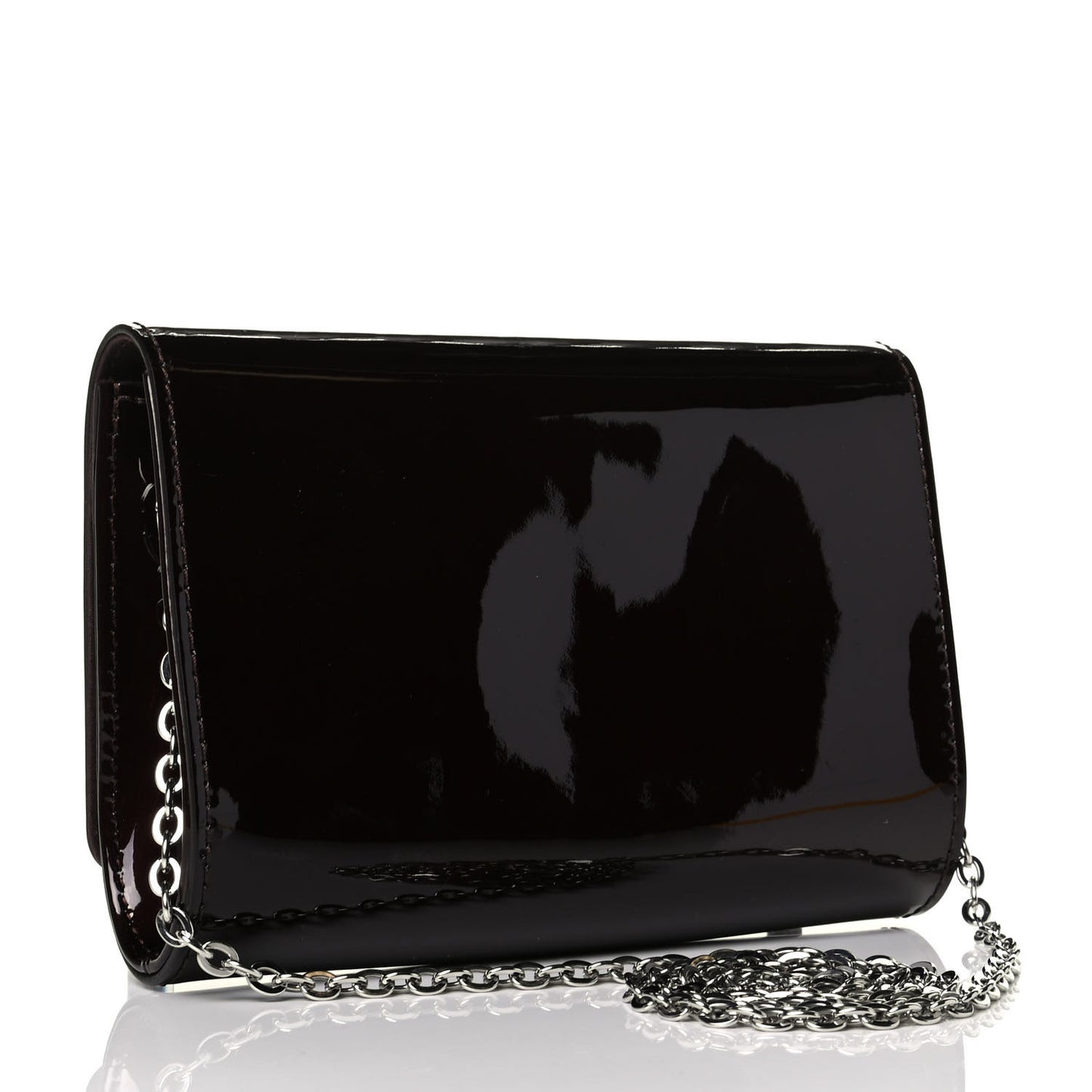Patent Louise PM Chain Clutch Amarante