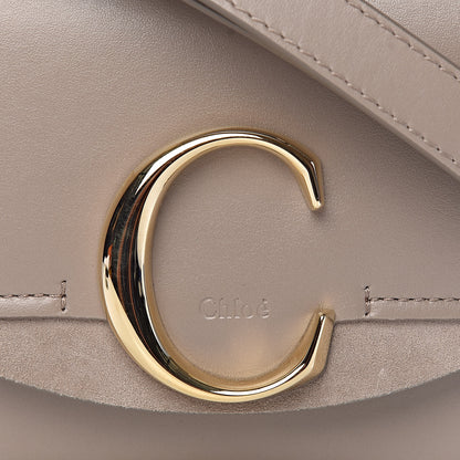 Chloe Shiny Calfskin Suede Mini C Bag Motty Grey 10 of 10