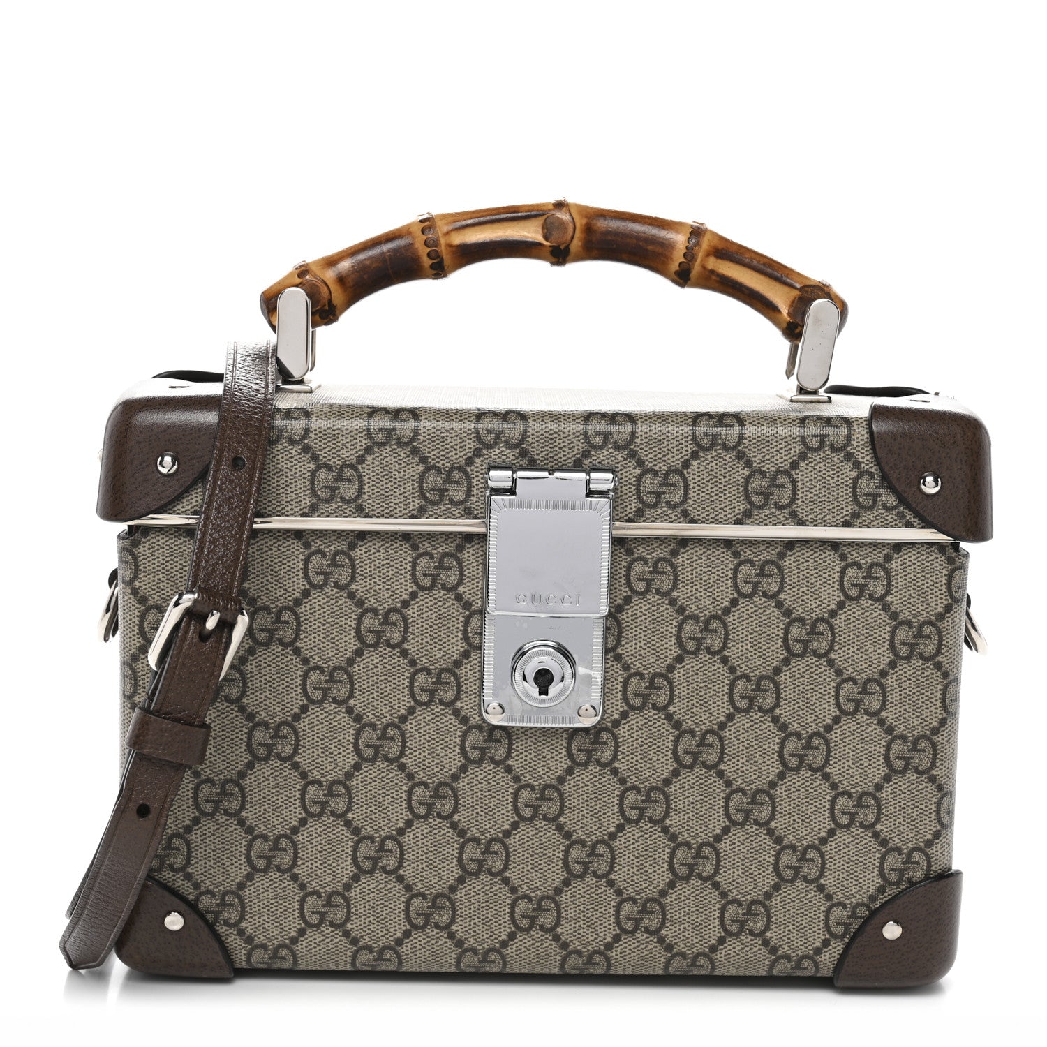 Gucci GG Supreme Monogram Globe-Trotter Beauty Case Brown 1 of 11