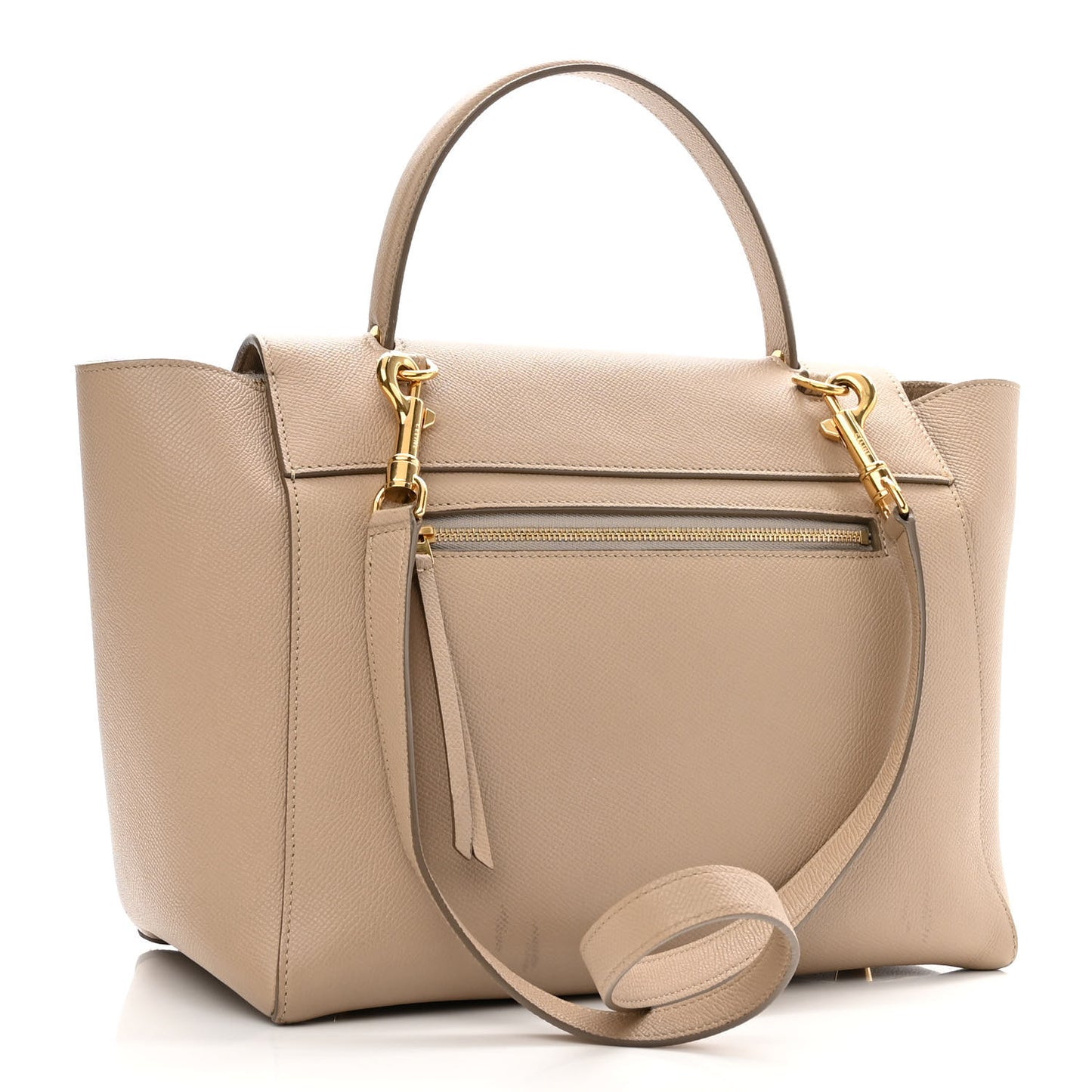 Grained Calfskin Mini Belt Bag Light Taupe