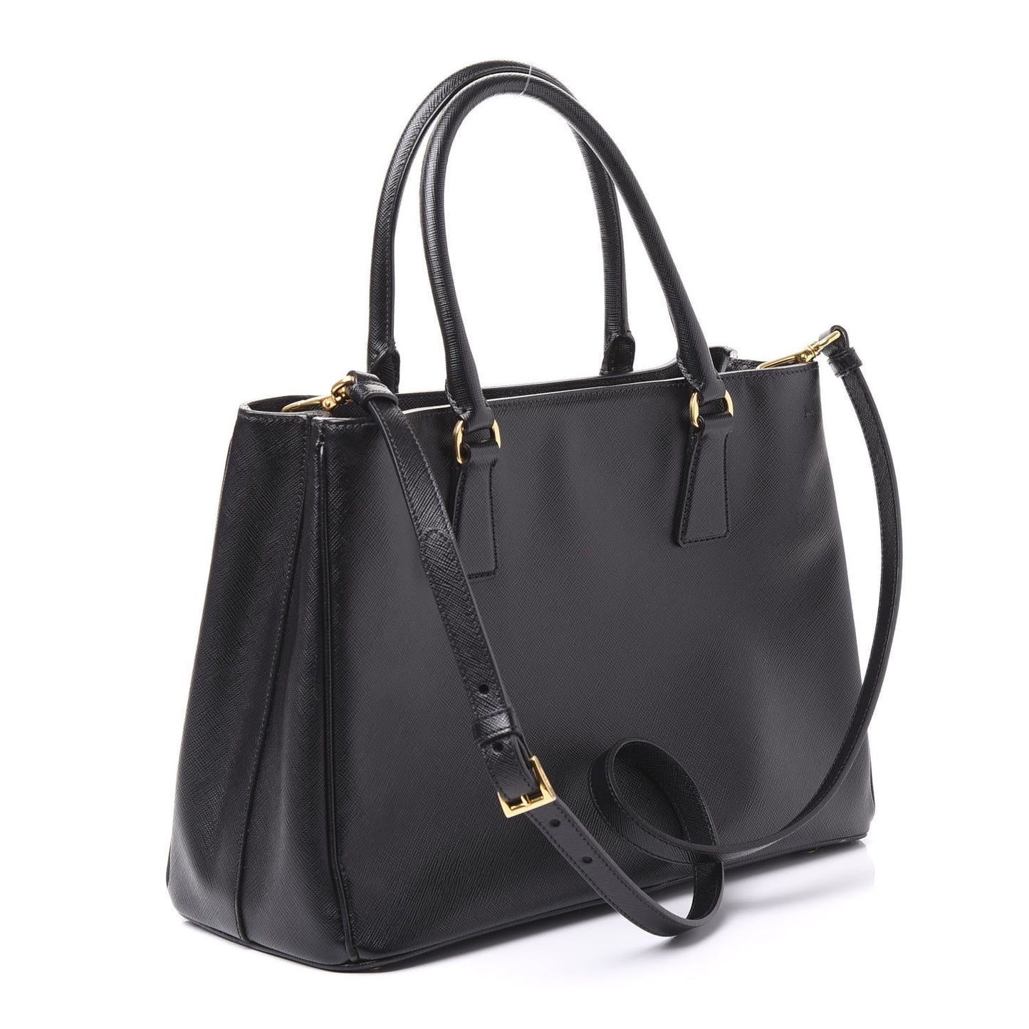 Saffiano Lux Medium Tote Black