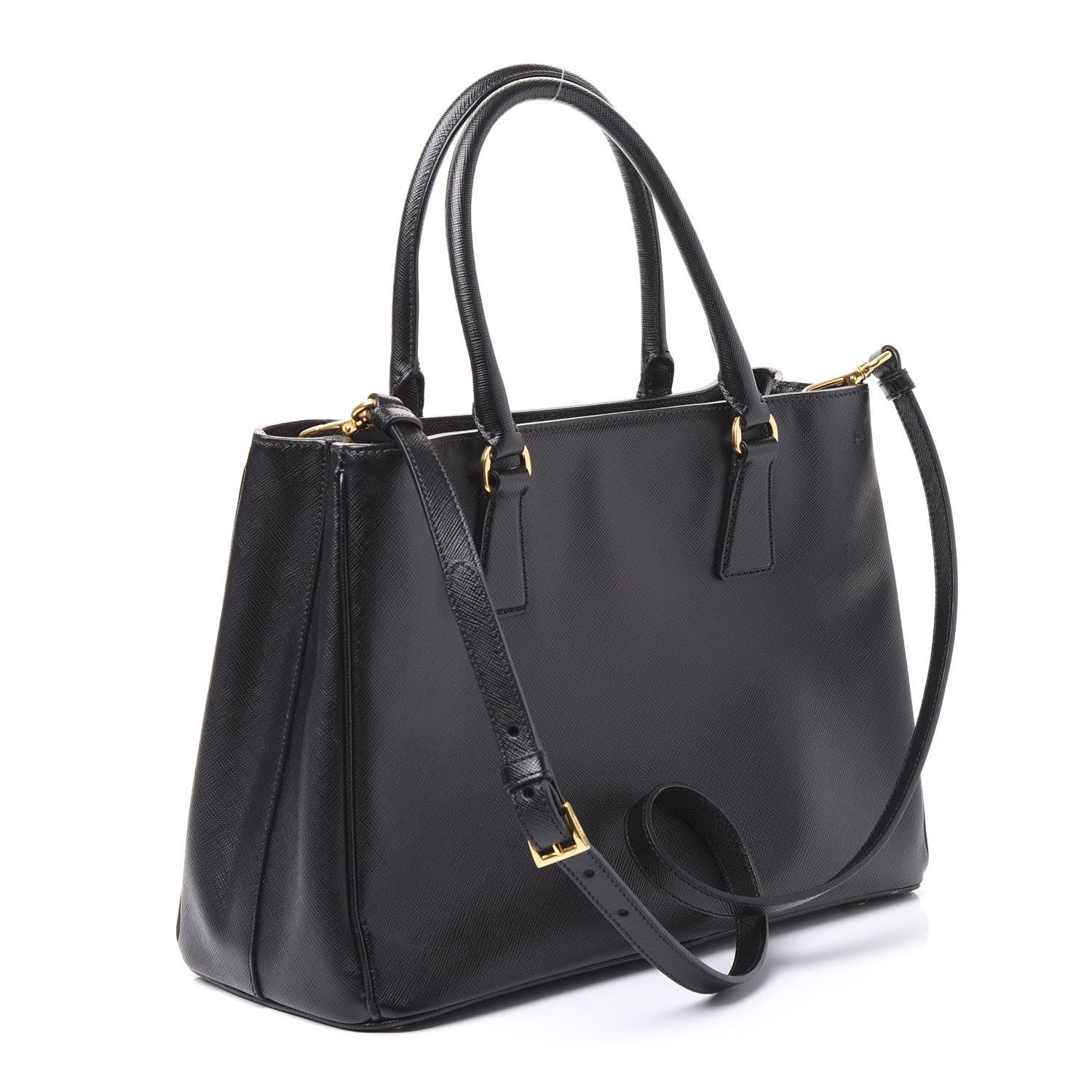 Prada Saffiano Lux Medium Tote Black 2 of 12