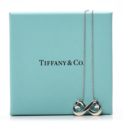 Tiffany Sterling Silver Paloma Picasso Double Loving Heart Pendant Necklace 8 of 8