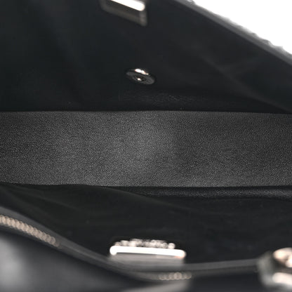 Chanel Sequin Embroidered Medium Flap Black White 6 of 12