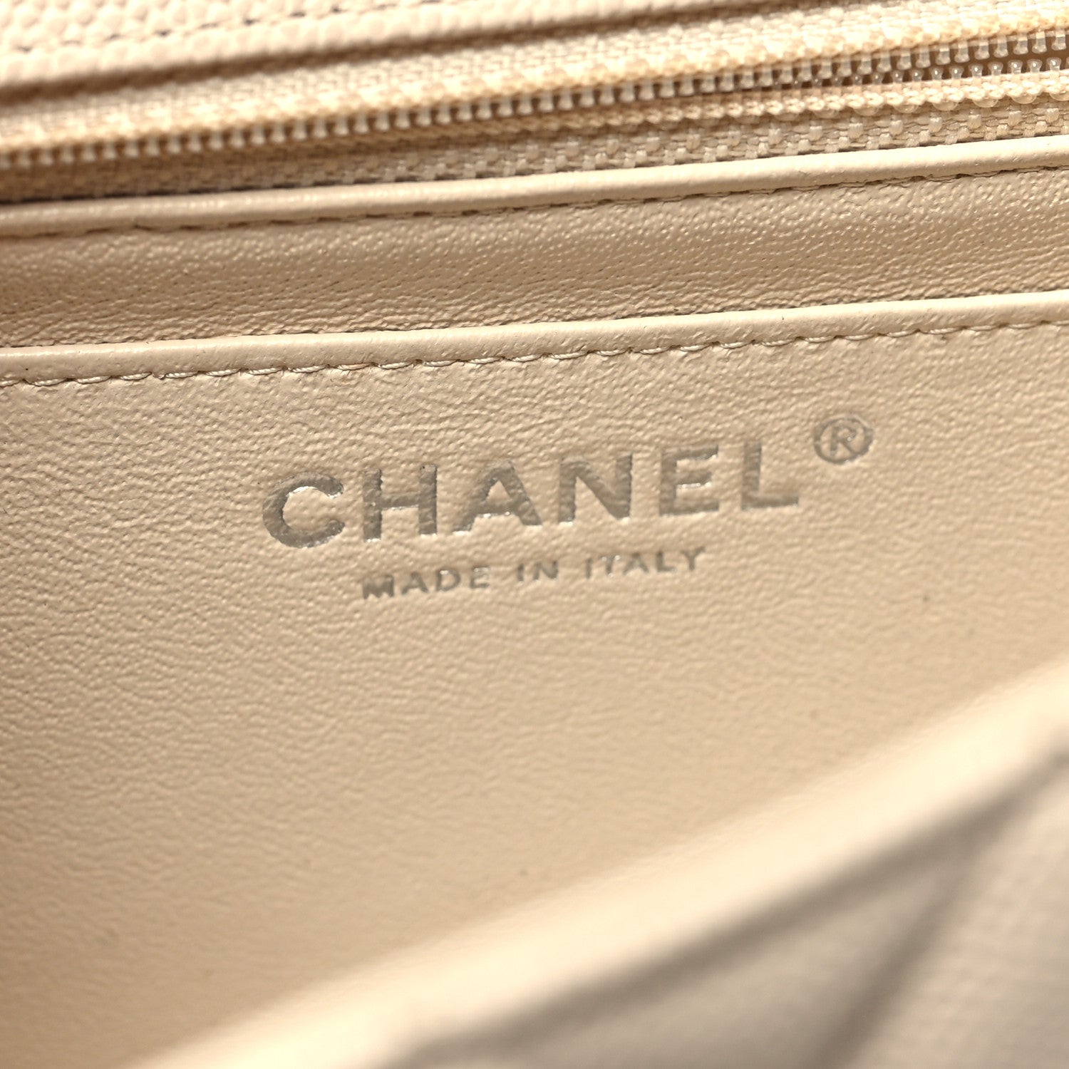 Chanel Caviar Quilted Mini Rectangular Flap Light Beige 6 of 11
