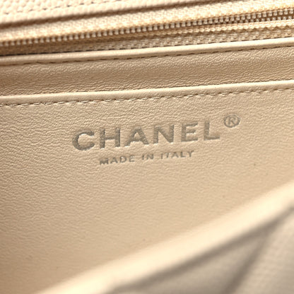 Chanel Caviar Quilted Mini Rectangular Flap Light Beige 6 of 11