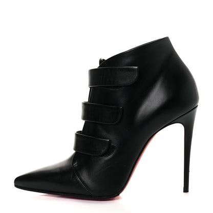 Christian Louboutin Calfskin Triniboot 100 Booties 36.5 Black 1 of 33