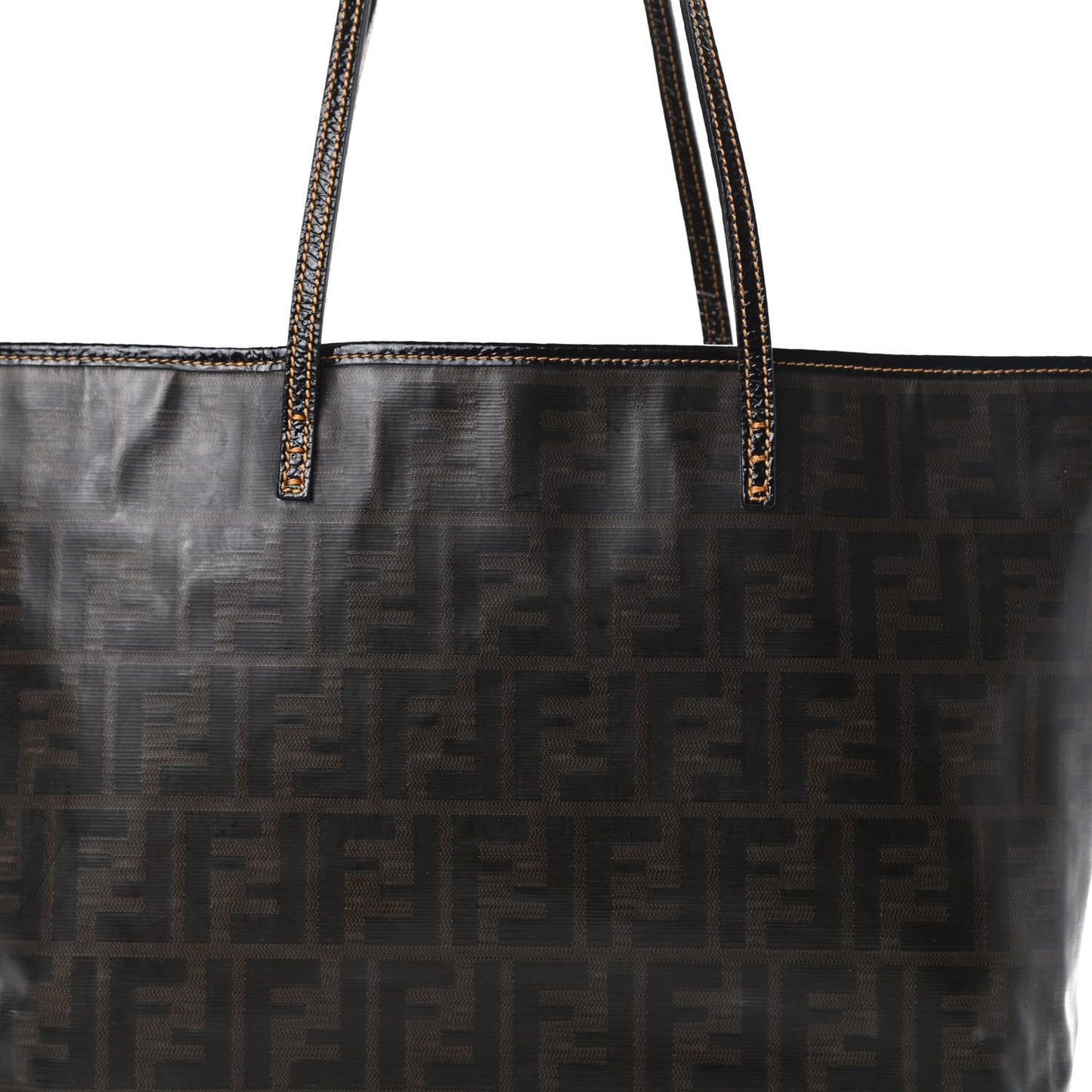 Zucca Spalmati Matrioska Small Roll Tote Tobacco Black