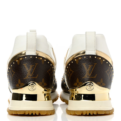 Louis Vuitton Calfskin Monogram Embellished Run Away Sneakers 36 White 5 of 14