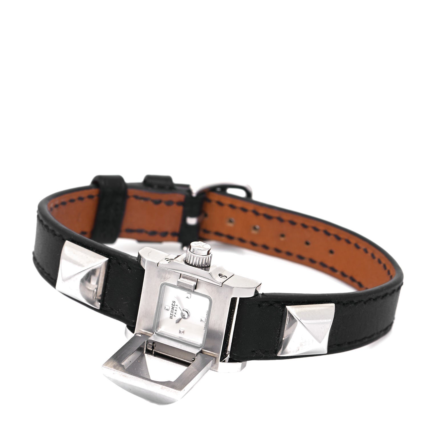 Hermes Stainless Steel Barenia 23mm Medor Quartz Watch Noir 2 of 4