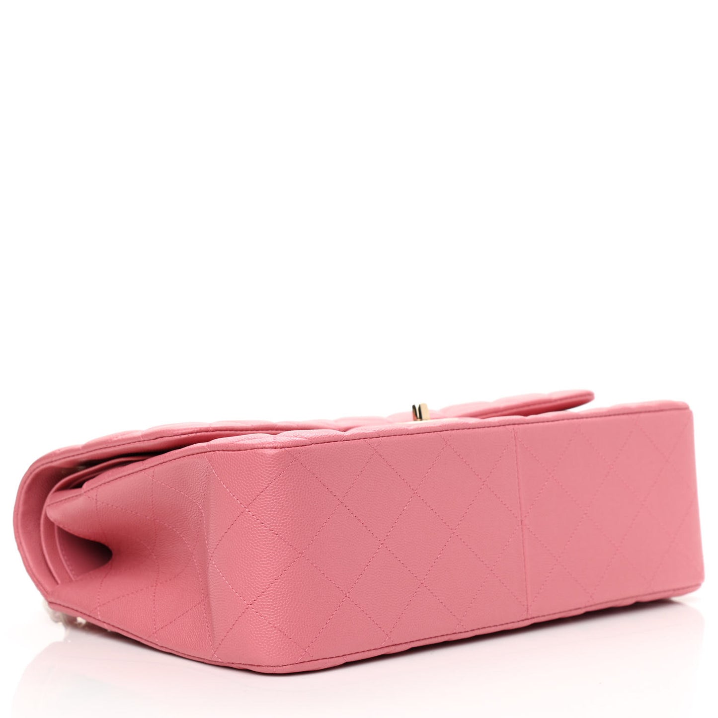 Caviar Quilted Jumbo Double Flap Dark Pink
