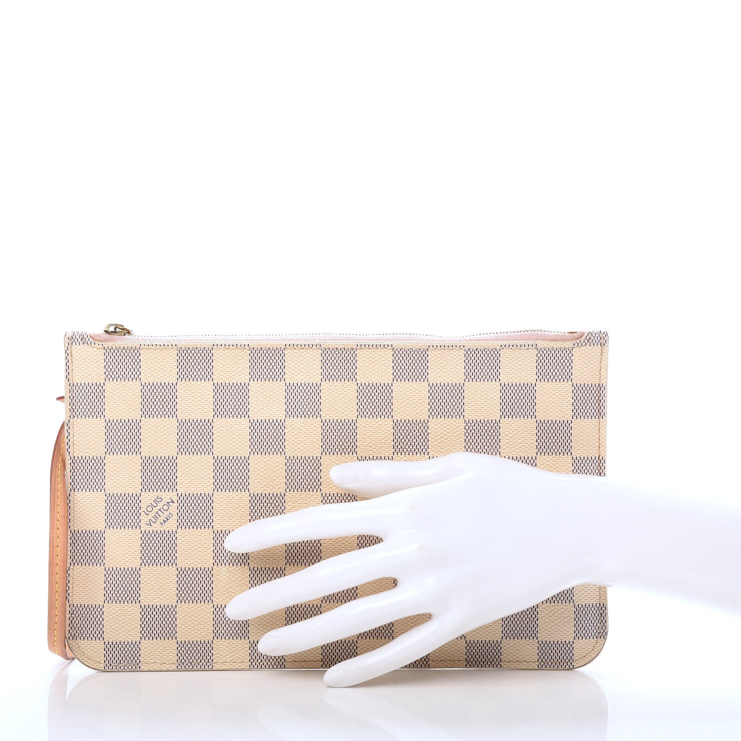 Louis Vuitton Damier Azur Neverfull MM GM Pochette Rose Ballerine 2 of 9