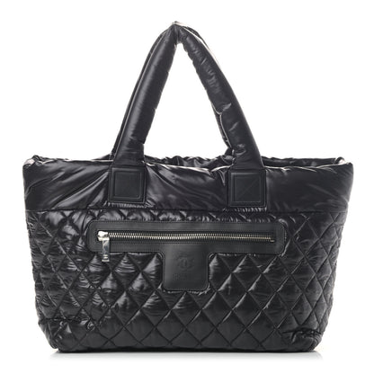 Chanel Nylon Quilted Large Coco Cocoon Tote Black 1 of 4