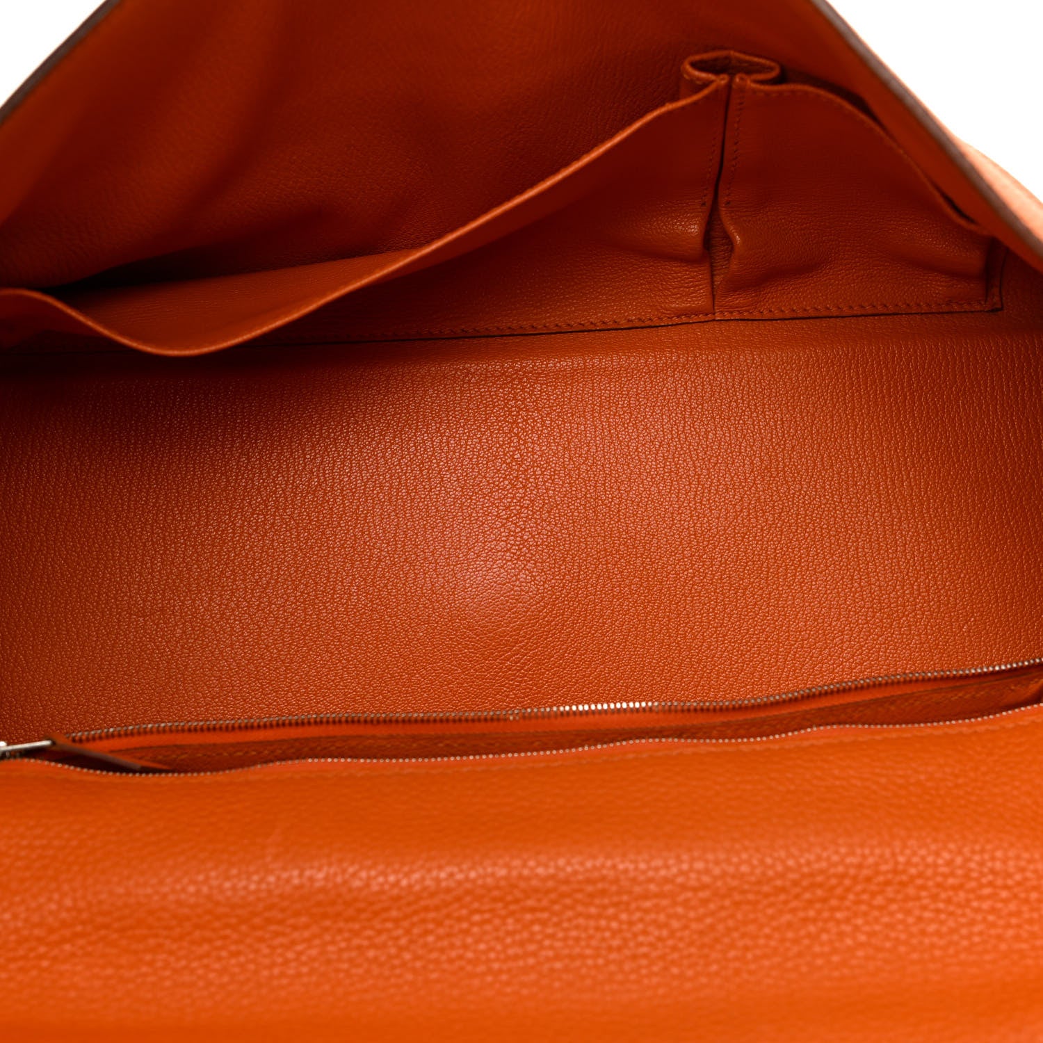 Hermes Taurillon Clemence Shoulder Kelly 40 Orange 4 of 13