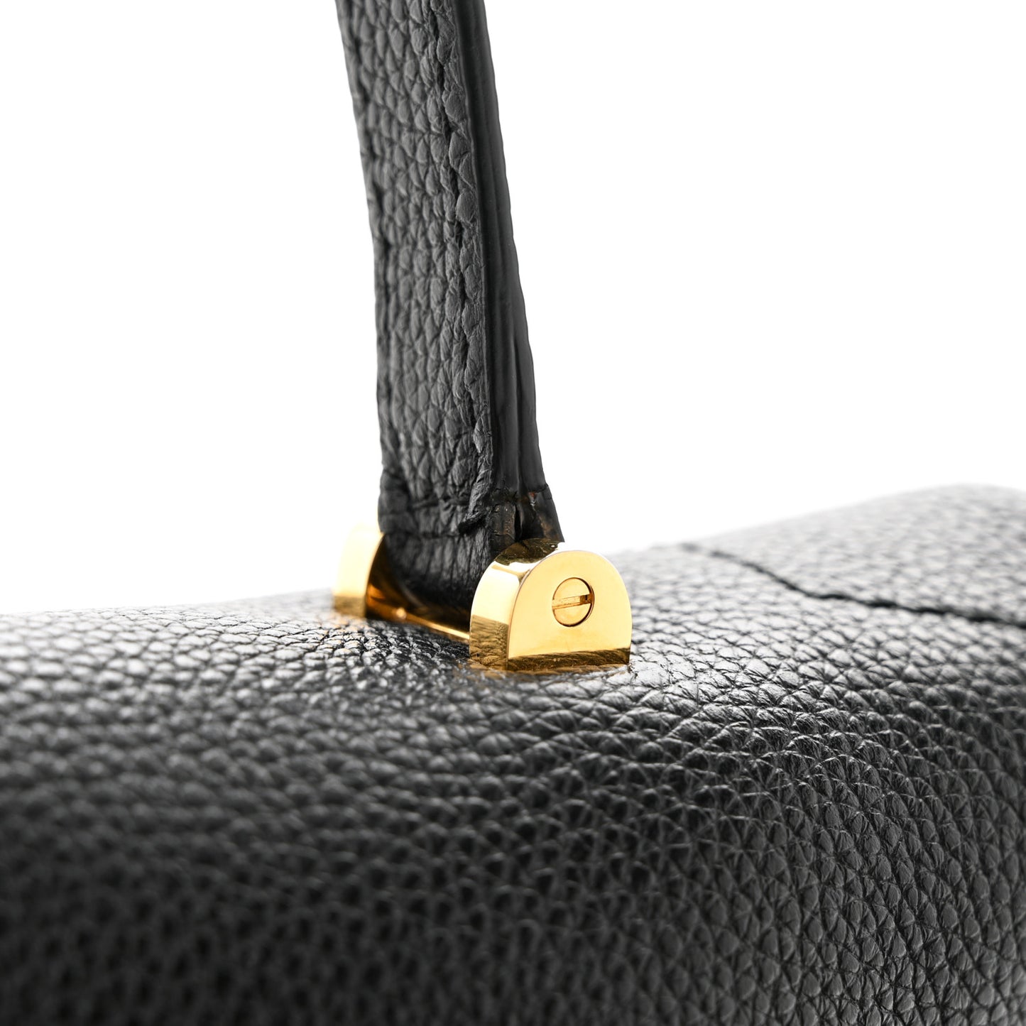 Calfskin Tara Top Handle Bag Black