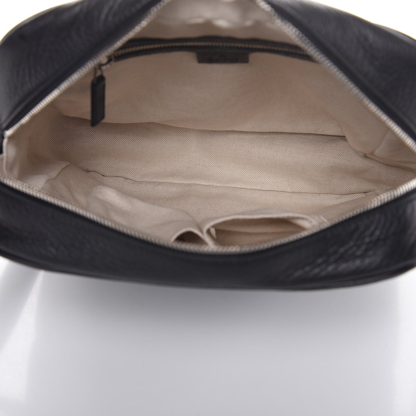 Pebbled Calfskin Medium Soho Messenger Bag Black