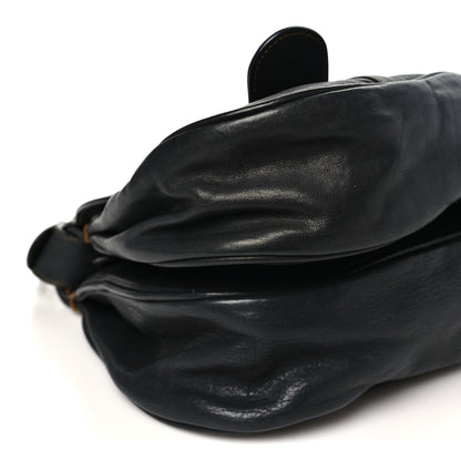 Christian Dior Calfskin Medium Gaucho Double Saddle Bag Black 9 of 10