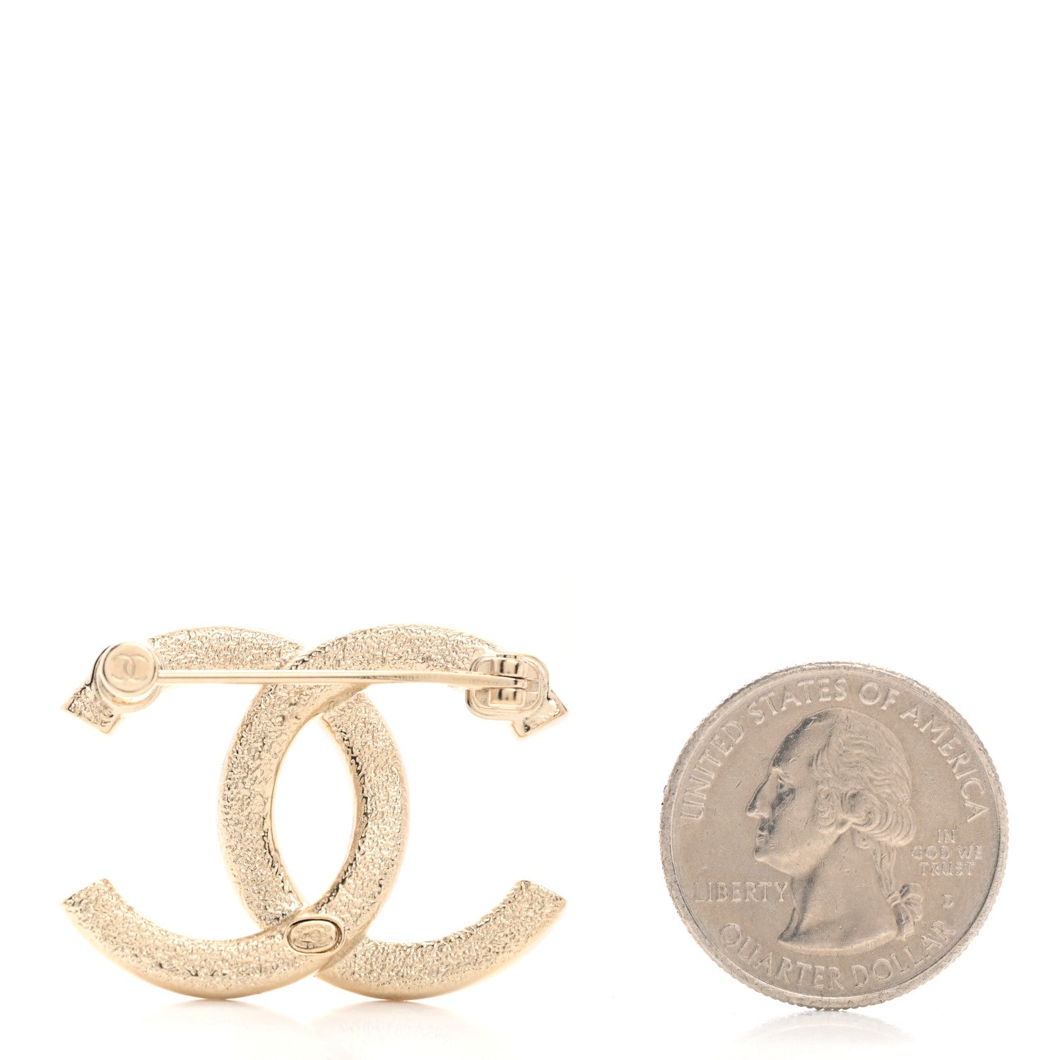 Chanel Metal CC Brooch Gold 2 of 4
