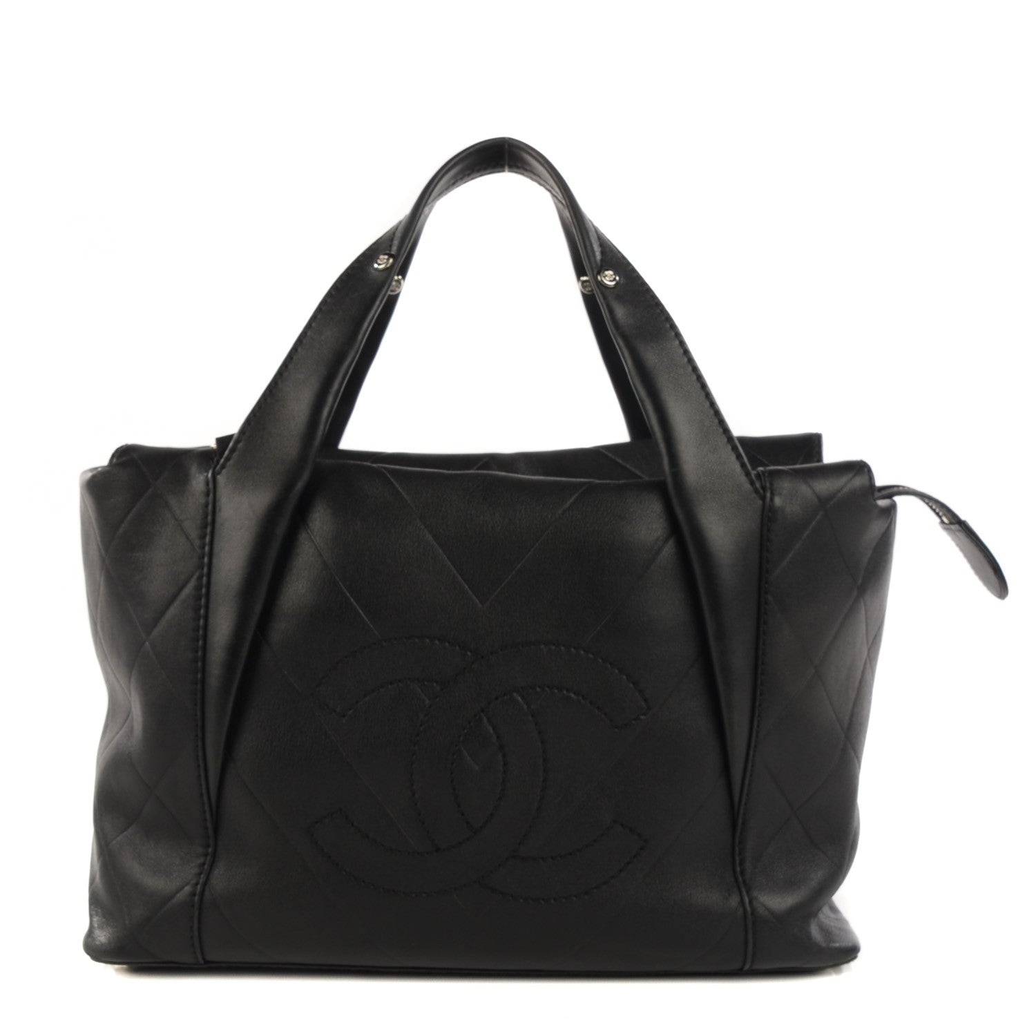Chanel Calfskin CC Chevron All Day Long CC Bag Black 1 of 11