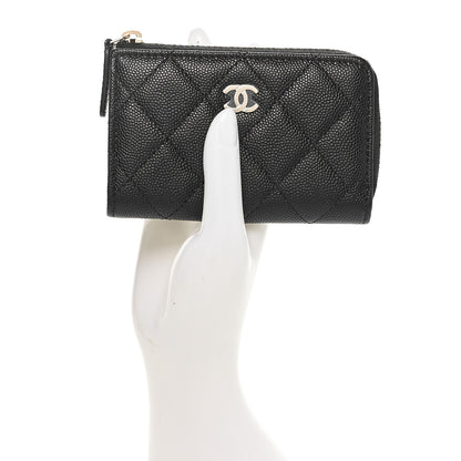 Chanel Caviar Quilted Zipped Key Holder Case Black 2 of 9