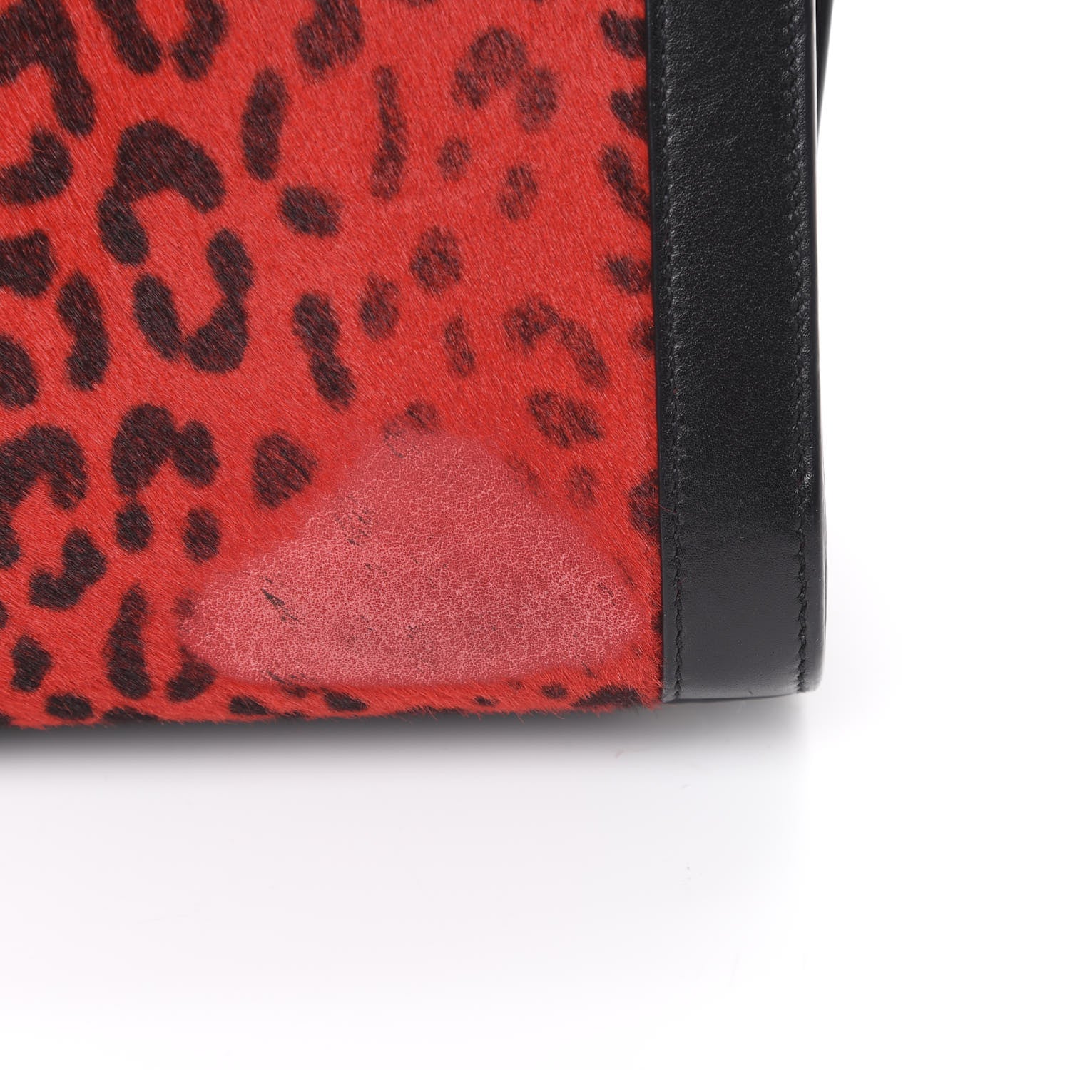 Saint Laurent Calf Hair Leopard Printed Nano Sac De Jour Red Black 11 of 12