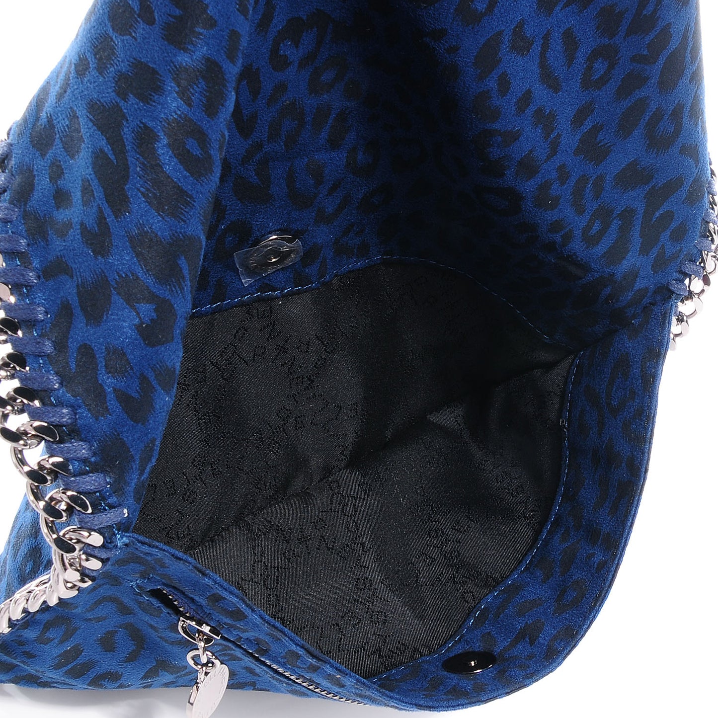 Leopard Print Falabella Clutch Blue