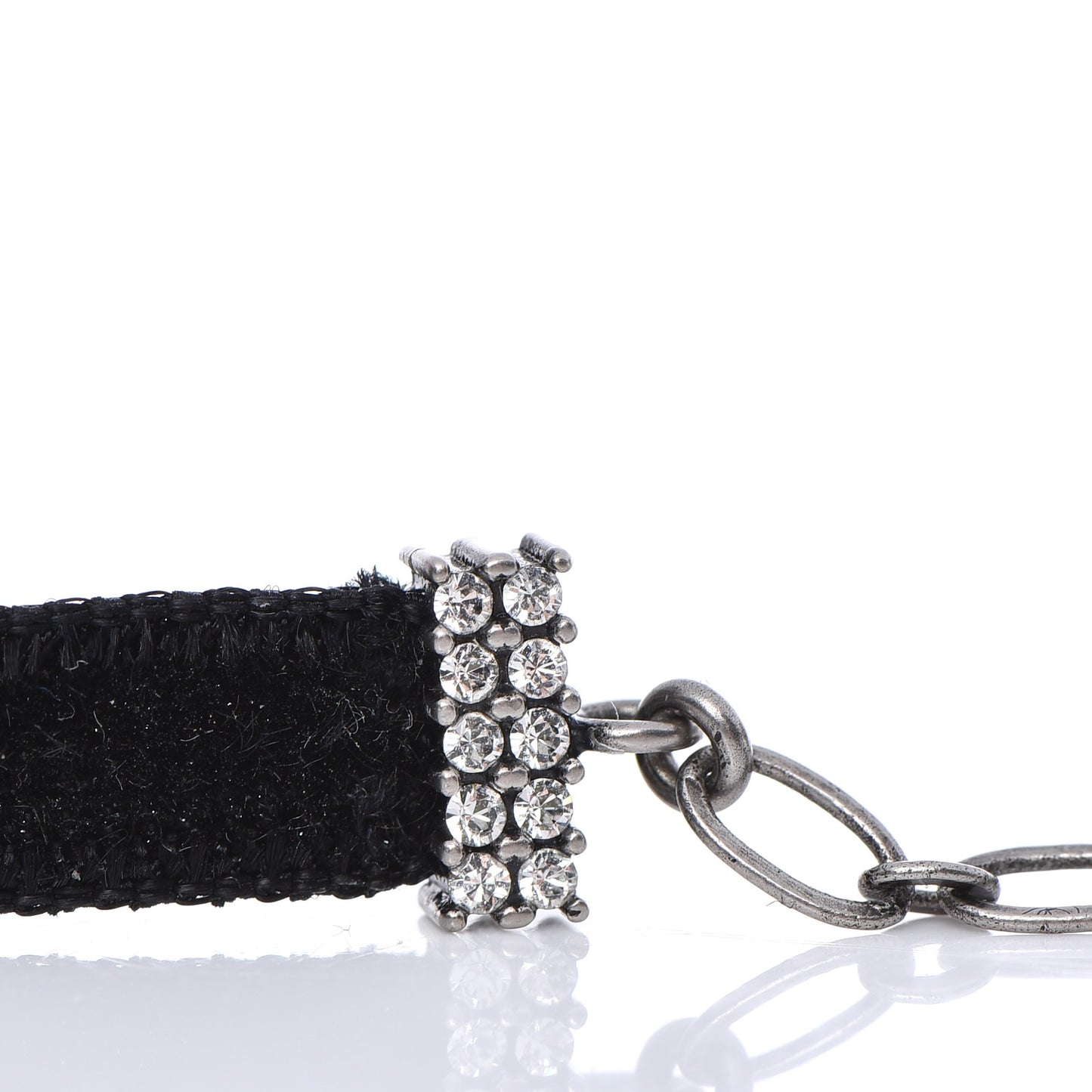 Velvet Crystal J’Adior Choker Necklace Black