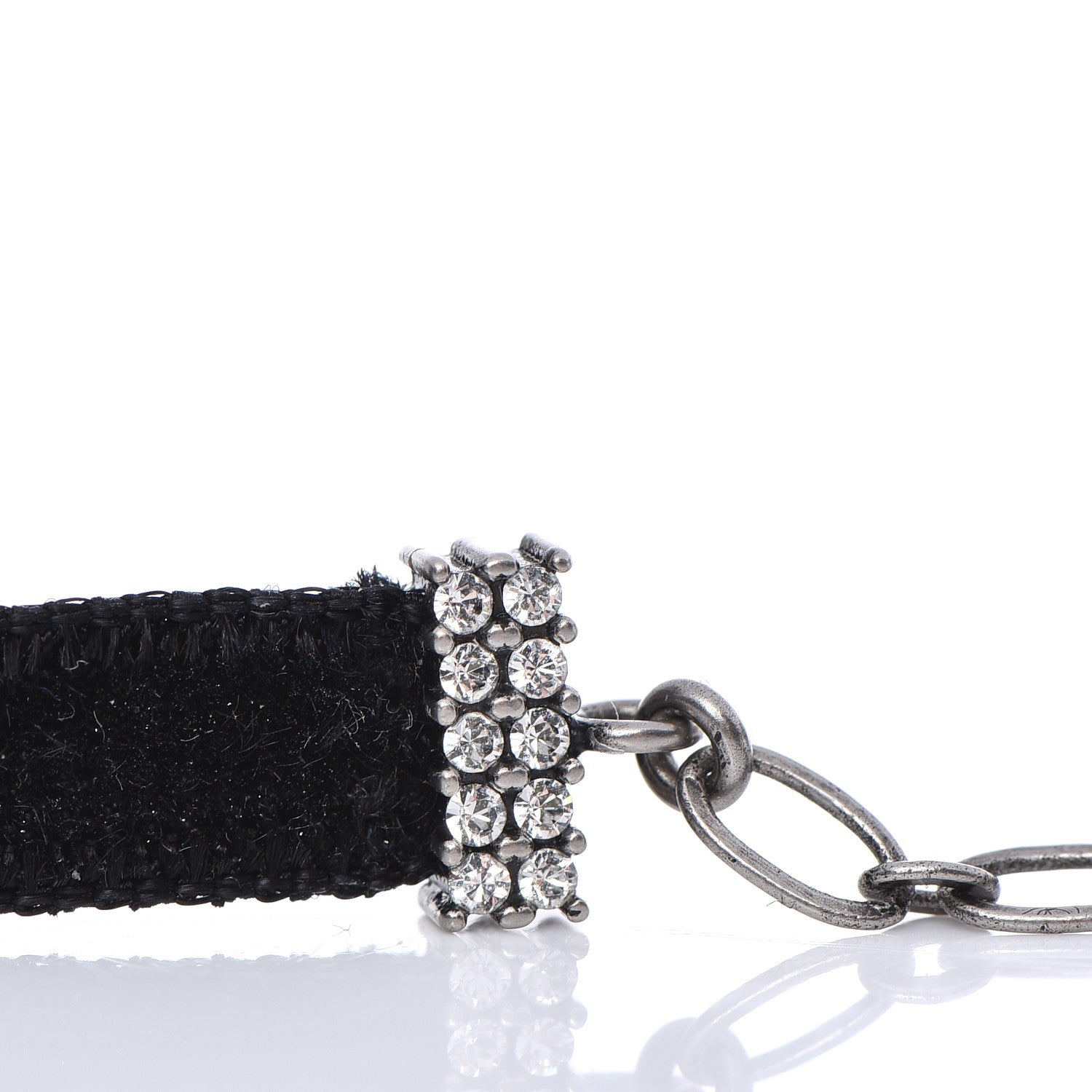 Christian Dior Velvet Crystal J’Adior Choker Necklace Black 5 of 7
