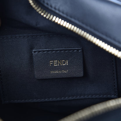 Fendi Glazed Fabric Vitello Century F is Fendi FF 1974 Stamp Patch Camera Case Mogano Panna Black 6 of 9