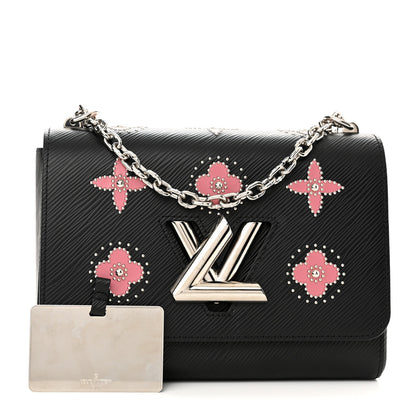 Louis Vuitton Epi Flowers Twist Shoulder Bag MM Black Bois De Rose 1 of 11
