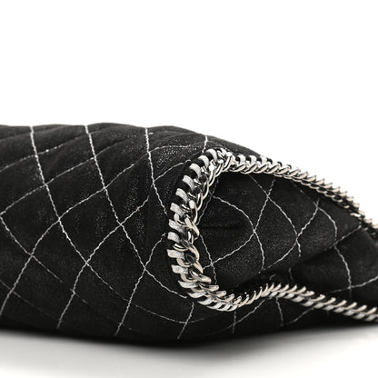 Stella McCartney Metallic Shaggy Deer Quilted Small Falabella Tote Black 9 of 9