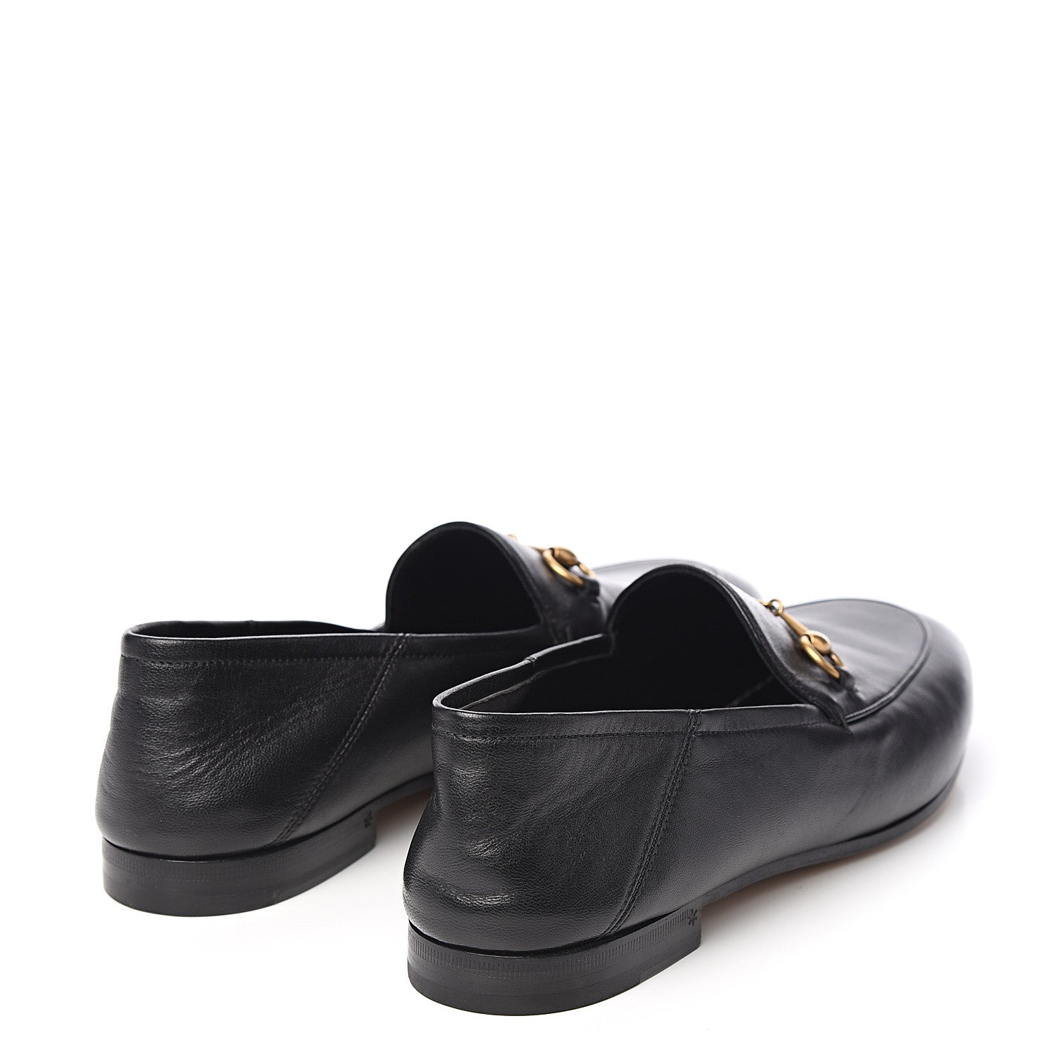 Gucci Lambskin Womens Brixton Horsebit Loafers 40 Black 3 of 8